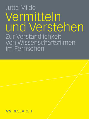 cover image of Vermitteln und Verstehen